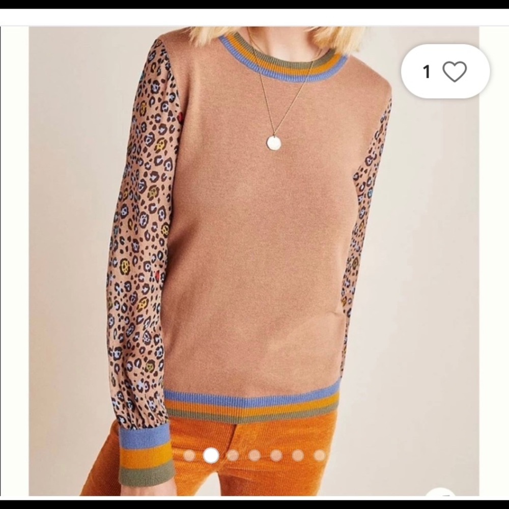 Celina Leopard Sleeve Sweater